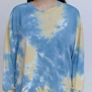 NWT FOUND Step Hem Cozy Sweatshirt In Moon Shadow Tie Dye